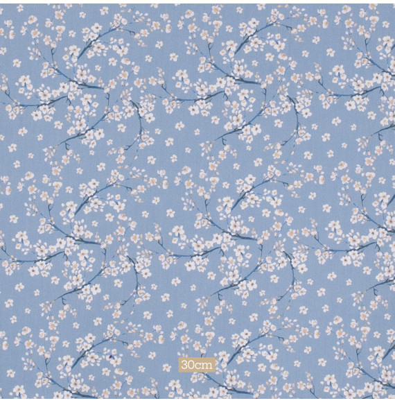 Tissu-300cm-satin-coton-bleu-cerisier