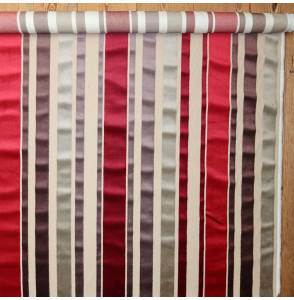 COUPON-1m70-FLUWEEL-VOOR-ZETELBEKLEDING-MET-GESTREEPT-ROOD-EN-TAUPE