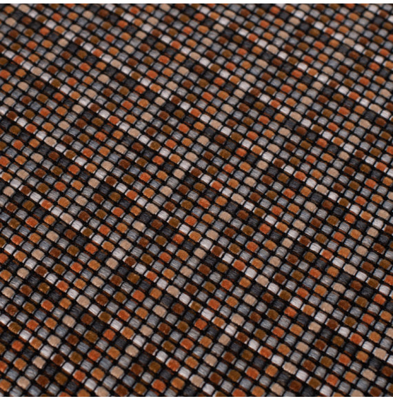 Tissu-ameublement-petit-carreaux-nuance-de-ocre-et-gris