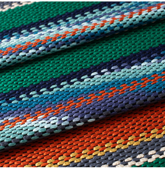Tissu-tweed-de-haute-couture-La-Fille-ligné-multicolore