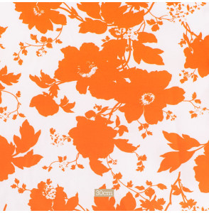 Tissu-viscose-blanche-grande-fleurs-orange