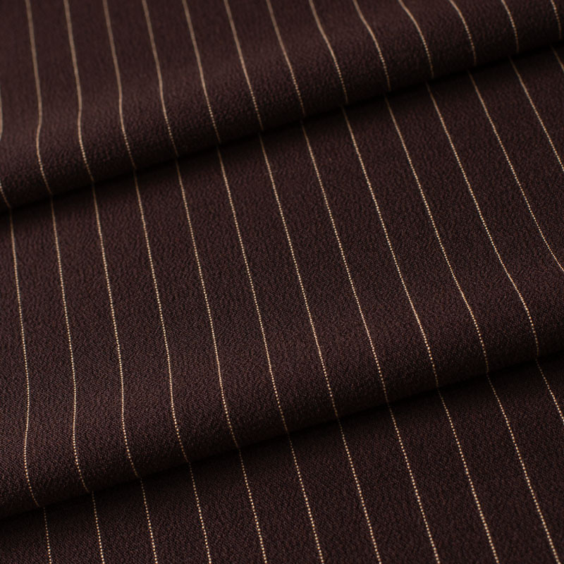 Tissu-crêpe-de-laine-haut-de-gamme-ligné-brun