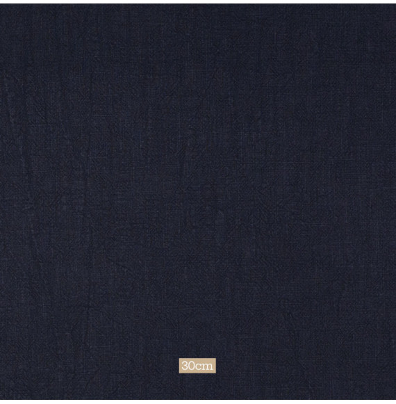 Tissu-ramie-aspect-lin-lavé-bleu-marine