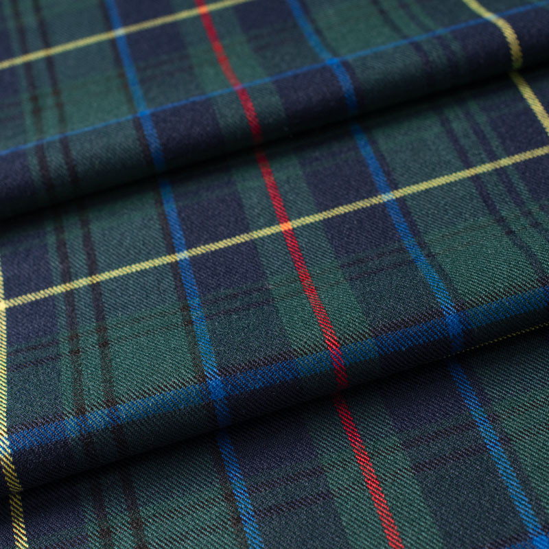 Tissu-écossais-vert-et-bleu-marine