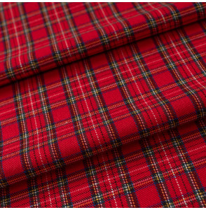 Tissu-écossais-rouge-petits-carreaux