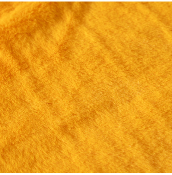 Tissu-fourrure-poil-court-jaune-d'œuf