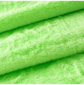 Tissu-fourrure-poil-court-vert-fluo
