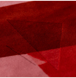 Fluwelen stof geometrische dessin rood