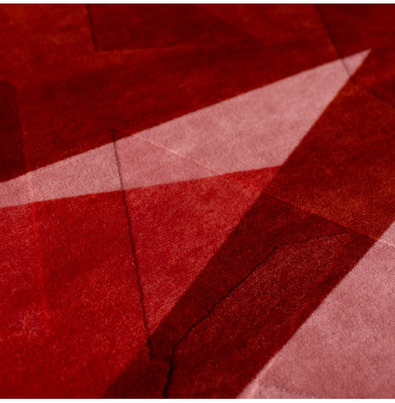 Fluwelen stof geometrische dessin rood