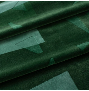 Tissu-velour-géométrique-vert-emeraude