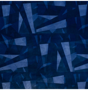 Fluwelen stof geometrische dessin kobalt blauw