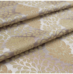 Stof-brokaat-90cm-beige-en-goud-klassiek-patroon