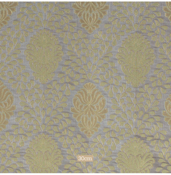 Stof-brokaat-90cm-beige-en-goud-klassiek-patroon