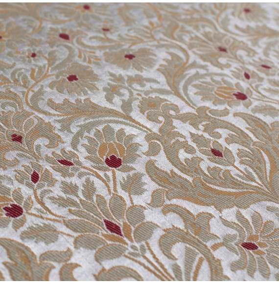 Stof-brokaat-90cm-grijs-en-goud-met-bloemen