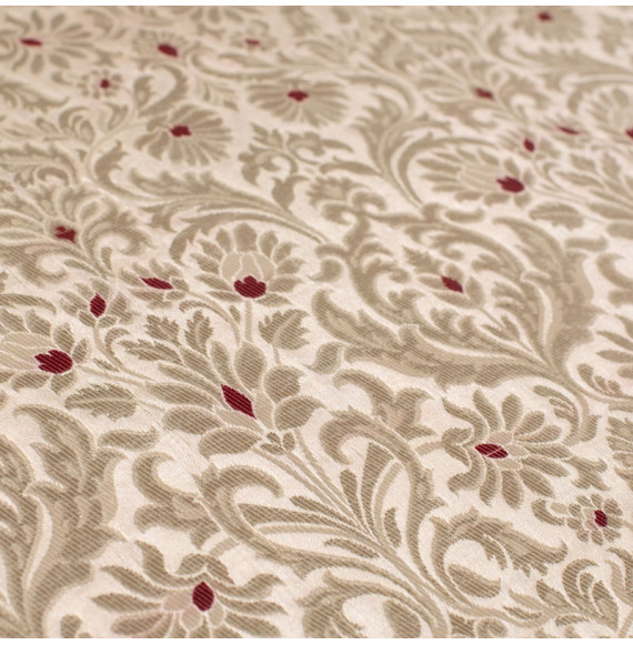 Stof-brokaat-90cm-ivoor-en-goud-met-bloemen