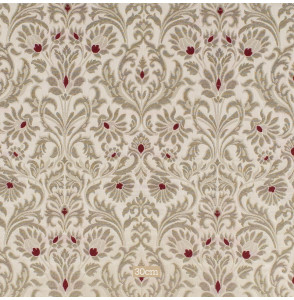 Tissu-brocard-90cm-ivoire-et-or-fleuri
