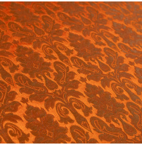 Tissu-brocard-90cm-orange-et-or-classique