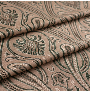 Stof-brokaat-110cm-groen-champagne-indisch