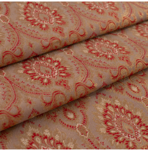 Stof-brokaat-110cm-indisch-rood-en-goud