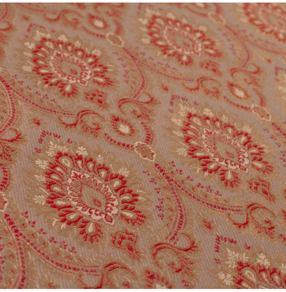 Stof-brokaat-110cm-indisch-rood-en-goud