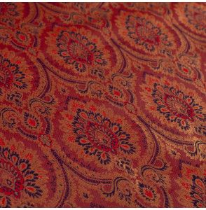 Stof-brokaat-110cm-indisch-rood-blauw-en-goud