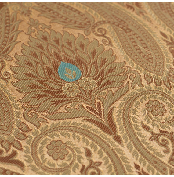 Stof-brokaat-90cm-oker-en-goud-cachemire