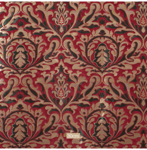 Tissu-brocard-90cm-vert-rouge-et-or-arabesque