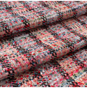 Tissu-tweed-viscose-Shalimar-blanc-et-rose