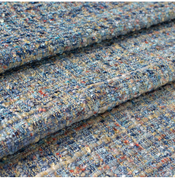 Tissu-tweed-viscose-Shalimar-bleu