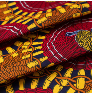 Tissu-esprit-wax-oiseaux-bleu-rouge-et-jaune