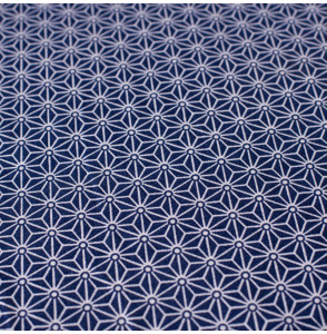 Tissu-coton-bleu-Géométrique