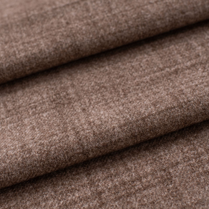 Tissu-polyester-aspect-laine-chiné-brun-clair