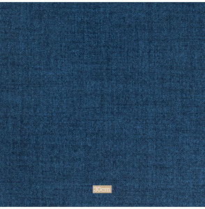 Tissu polyester aspect laine chiné bleu