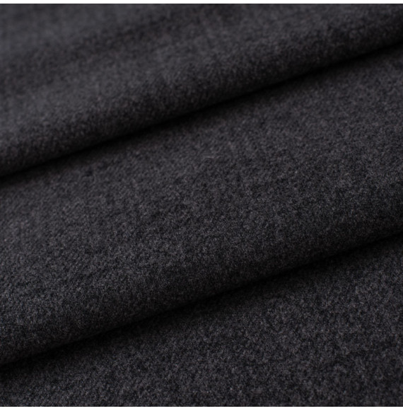 Tissu-polyester-aspect-laine-chiné-anthracite