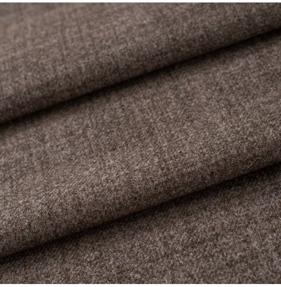 Tissu-polyester-aspect-laine-chiné-kaki