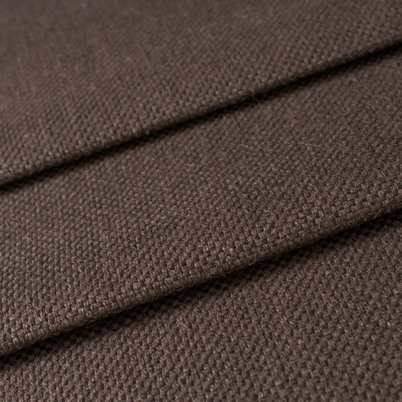 Tissu-ameublement-lin-épais-taupe-foncé