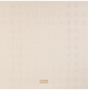 Tissu-ameublement-lin-écru-carreaux-ajouré