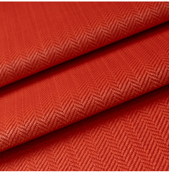Tissu-ameublement-esprit-raffia-brique-chevrons