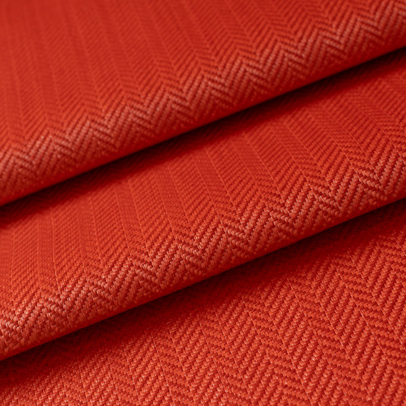 Tissu-ameublement-esprit-raffia-brique-chevrons