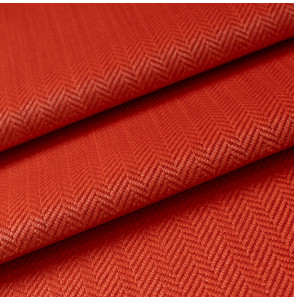 Tissu-ameublement-esprit-raffia-brique-chevrons