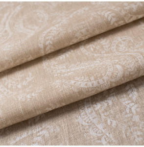 Tissu-lin-coton-motif-cachemire-beige