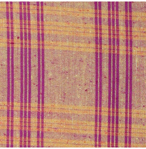 Coupon-tissu-3M--écossais-changeant-mauve-et-jaune