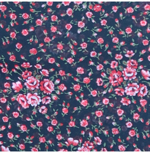 Coupon-voile-3M--roses-sur-fond-noir