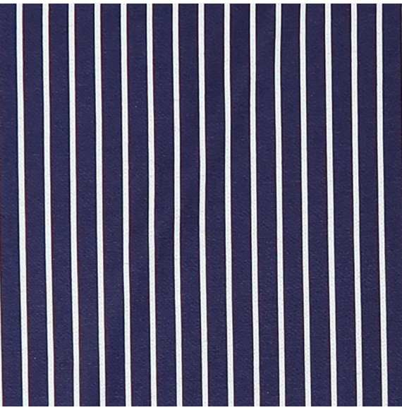 Coupon-jersey-de-coton-2M10-vintage-ligné-blanc-sur-fond-bleu-marine