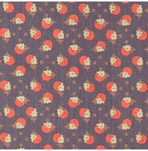 Coupon-zijden-en-wol-1M20--beige-en-bruine-bloemen