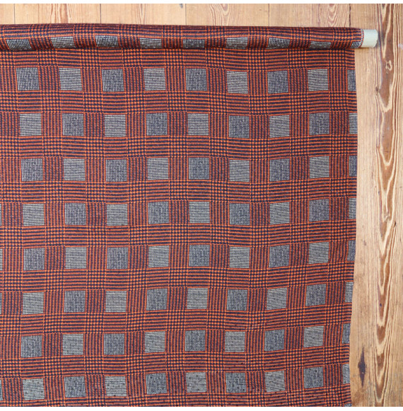 Coupon-zijden-2M20--bruine-en-zwarte-prince-de-galle