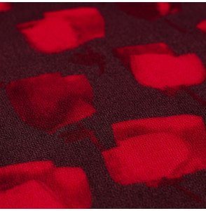Coupon-soie-2M50-haut-de-gamme-mauve-foncé-avec-motifs-fuschia