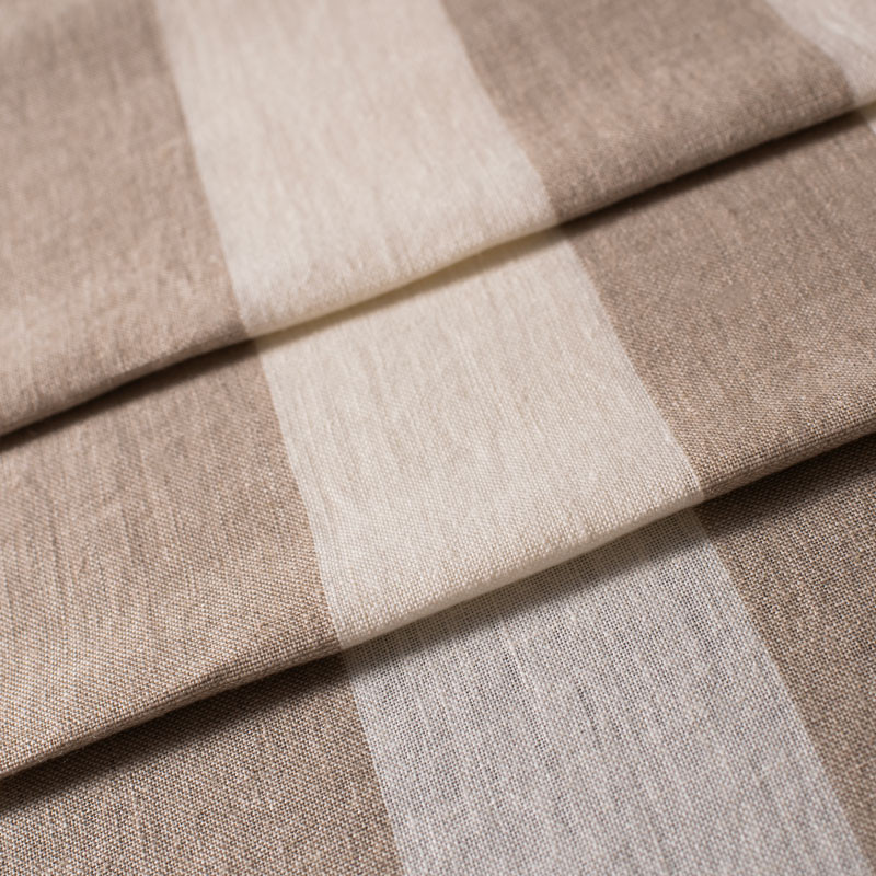 Tissu-ameublement-lin-ligné-blanc-cassé-et-naturel