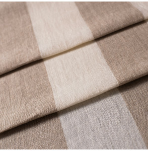 Tissu-ameublement-lin-ligné-blanc-cassé-et-naturel