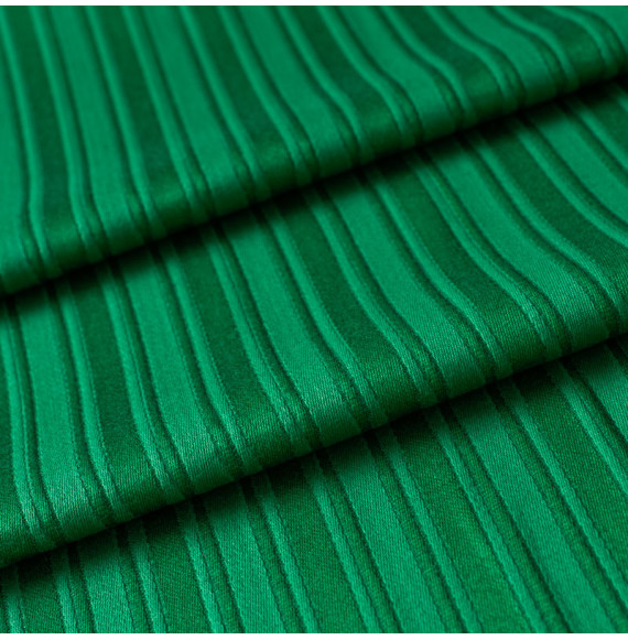 Tissu-d'ameublement-vintage-lignes-vertes-satinées